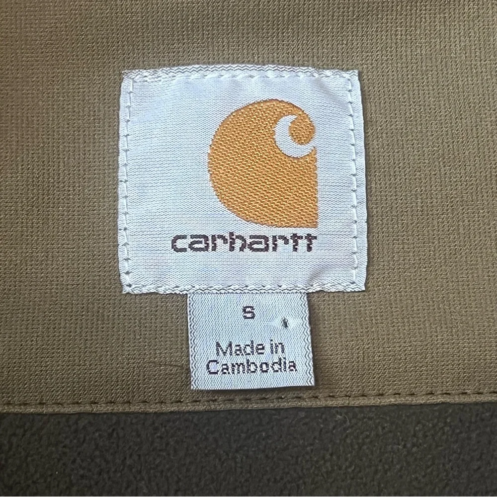 Carhartt‎ 102199 Crowley Jacket Men Small Brown Water Repellent Zip Pocket Nylon - Picture 4 of 16